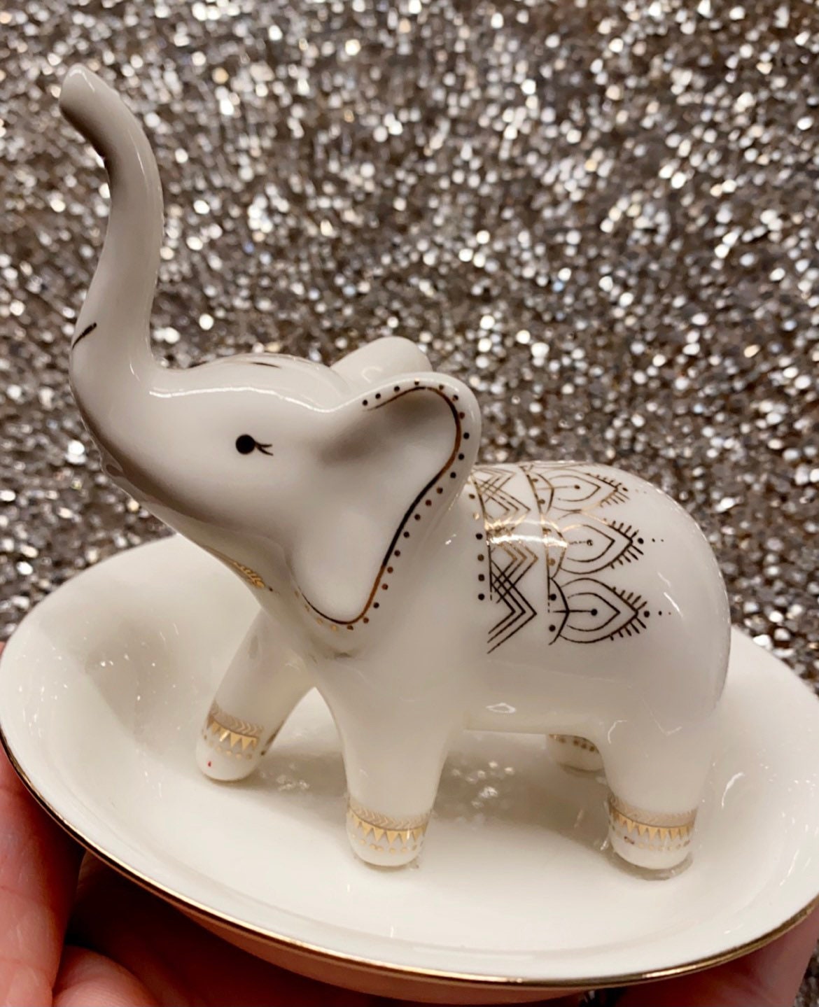 Elephant trinket jewellery dish Etsy