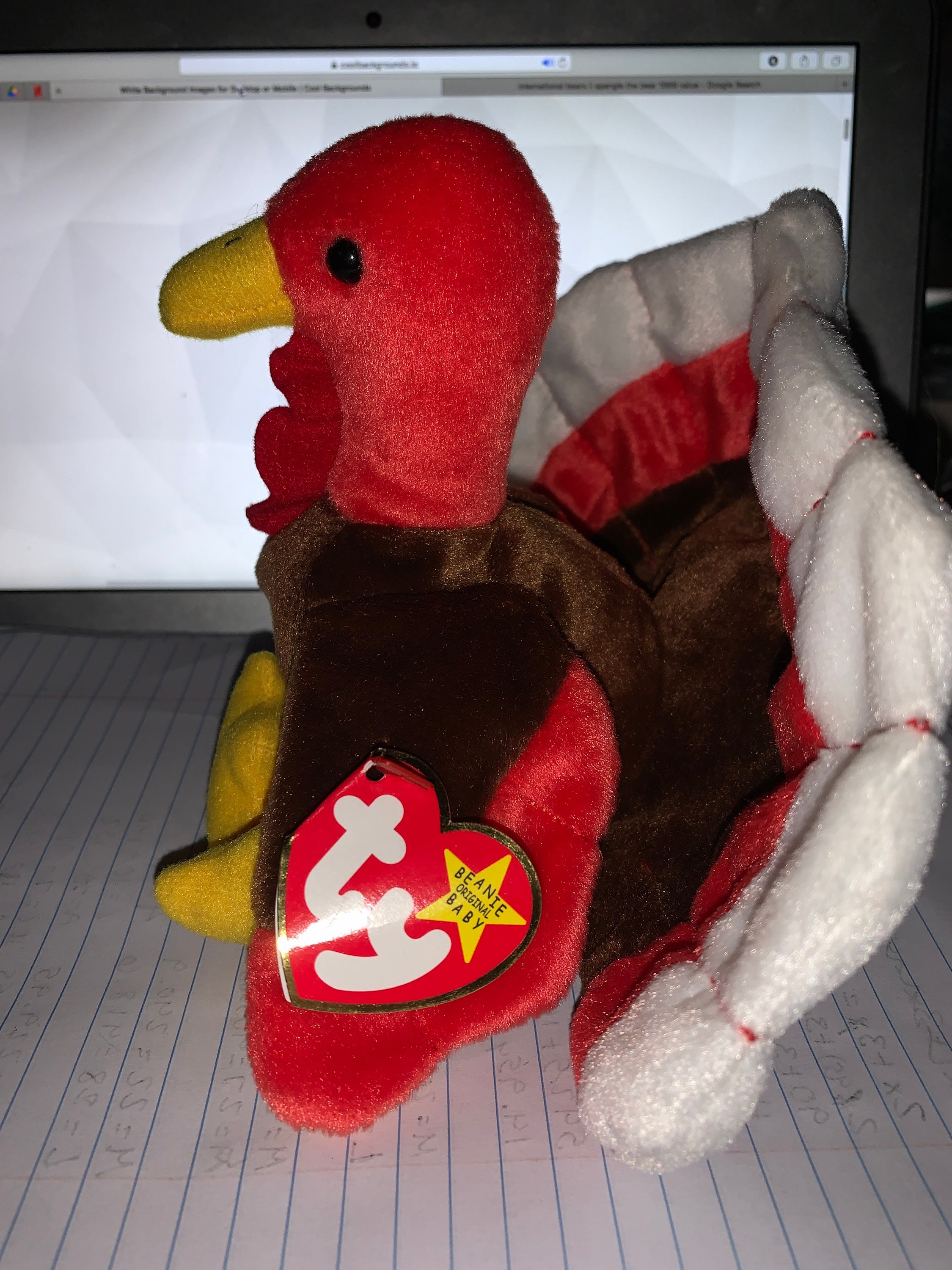 RARE RETIRED Gobbles TY Beanie Baby original 1996 Etsy