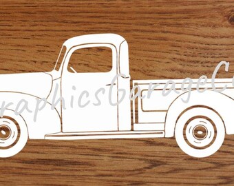 old ford truck drawing