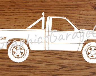 Chevrolet 1990s SVG PNG Pickup Truck Silhouette