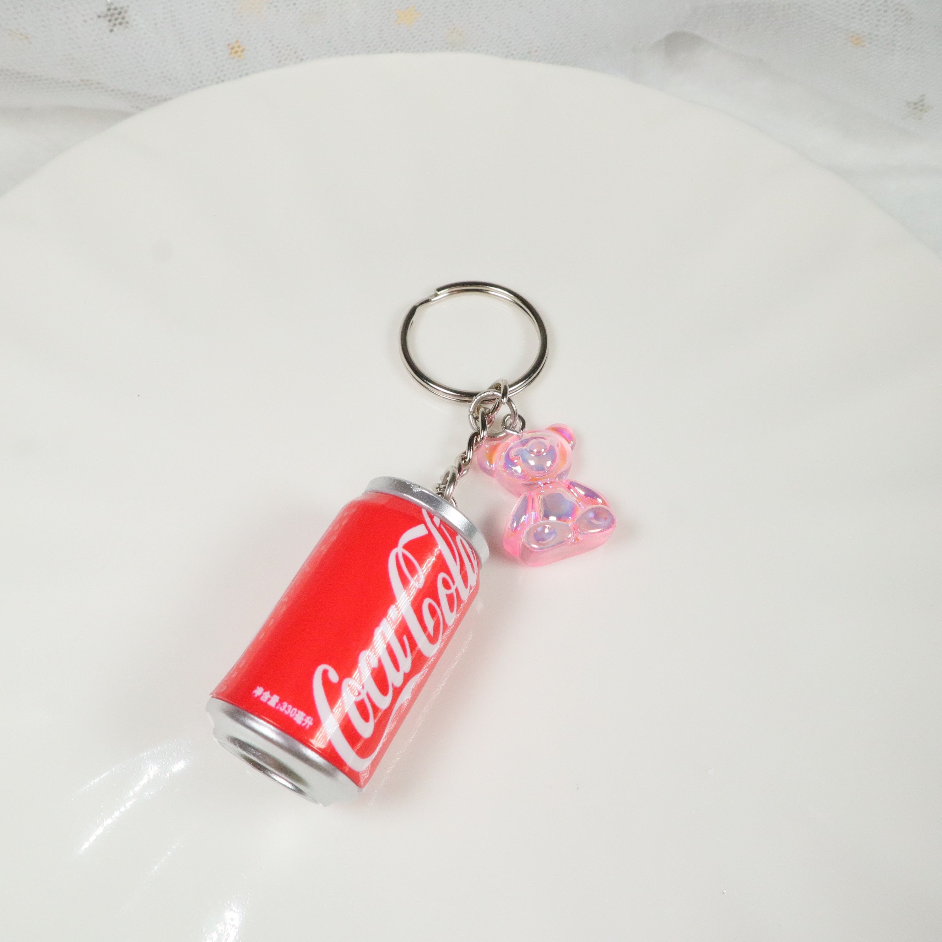 Soda and bear keychain funny keychain handmade keychain Etsy