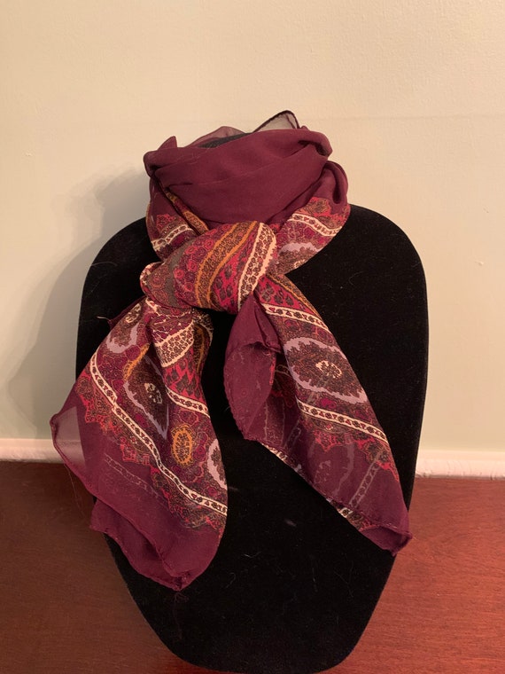 Vintage Echo Silk Chiffon oblong scarf