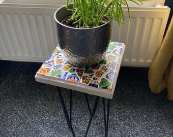 Mosaic Plant Stand Etsy