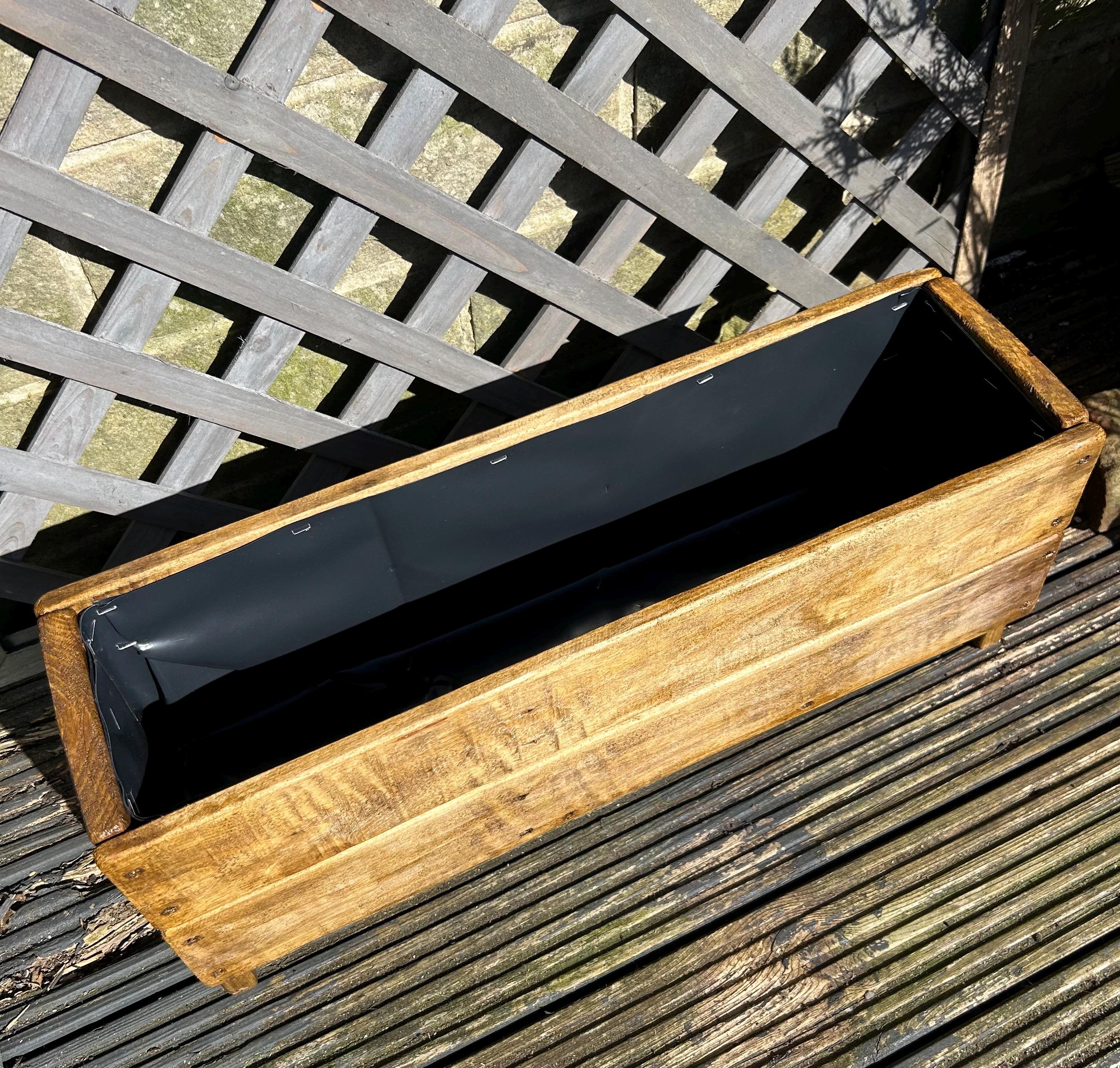 Rustic Raised Garden Planter Handmade, 60CM, Wooden Planter