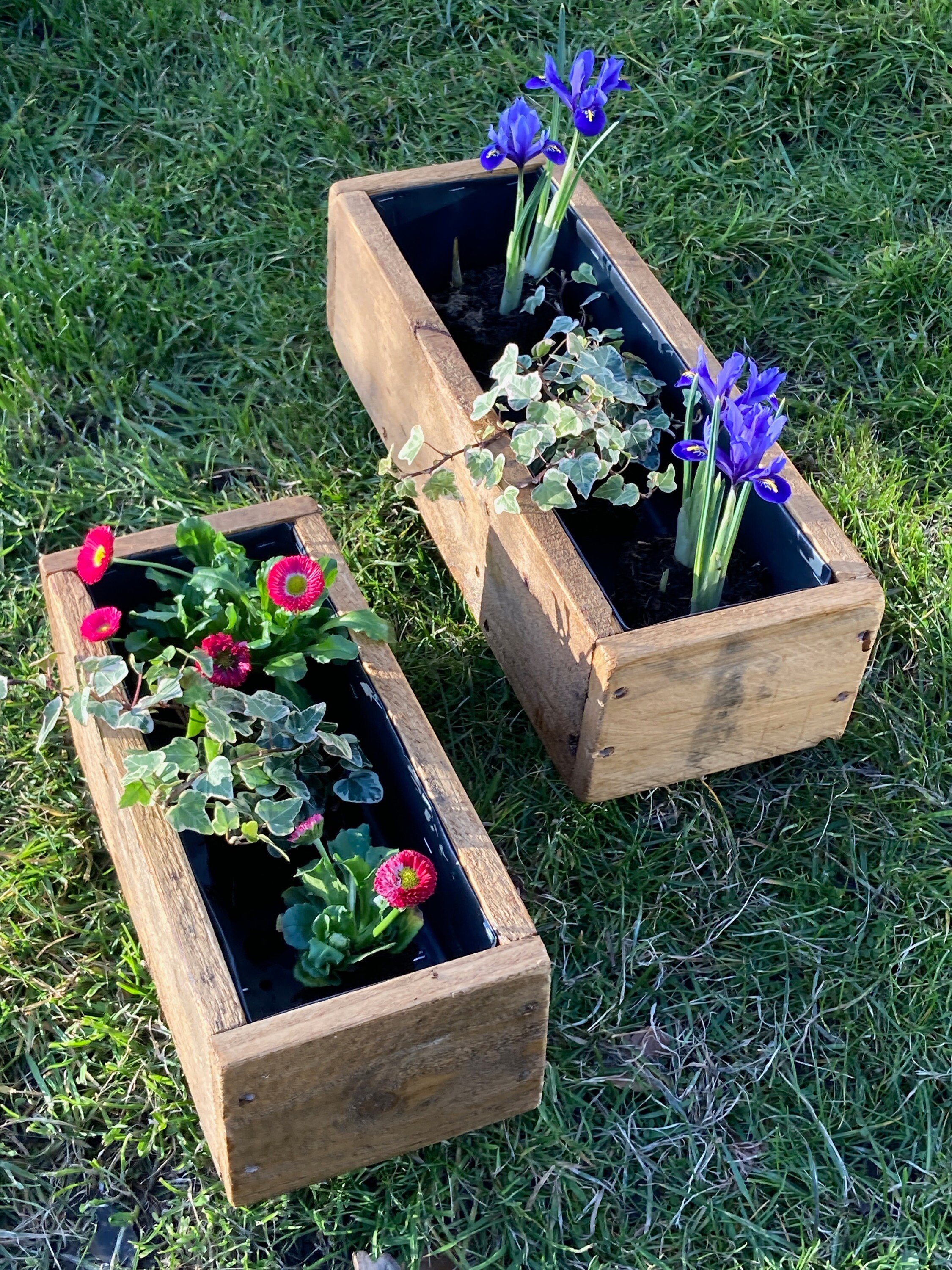SALE RUSTIC garden planter HANDMADE 40cm Treated Fully | Etsy