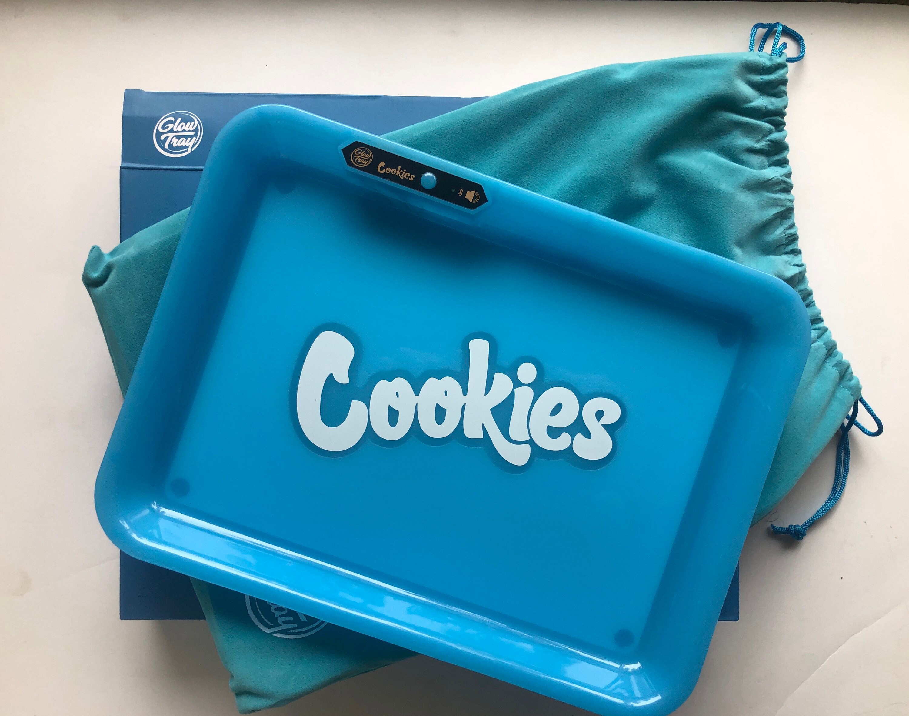 LED Cookies Glow Rolling Tray w/ Bluetooth speakers Etsy