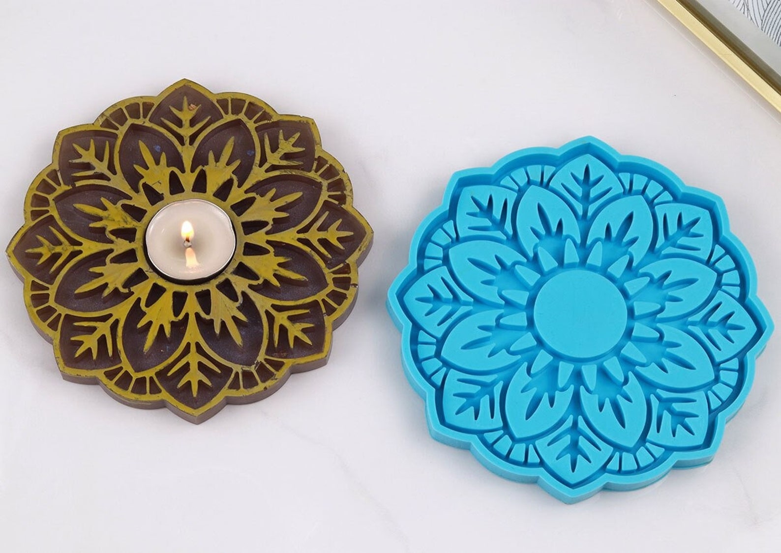 3D Resin Mold Candle Holder Silicone Mold Wax Mould Clay Epoxy Etsy