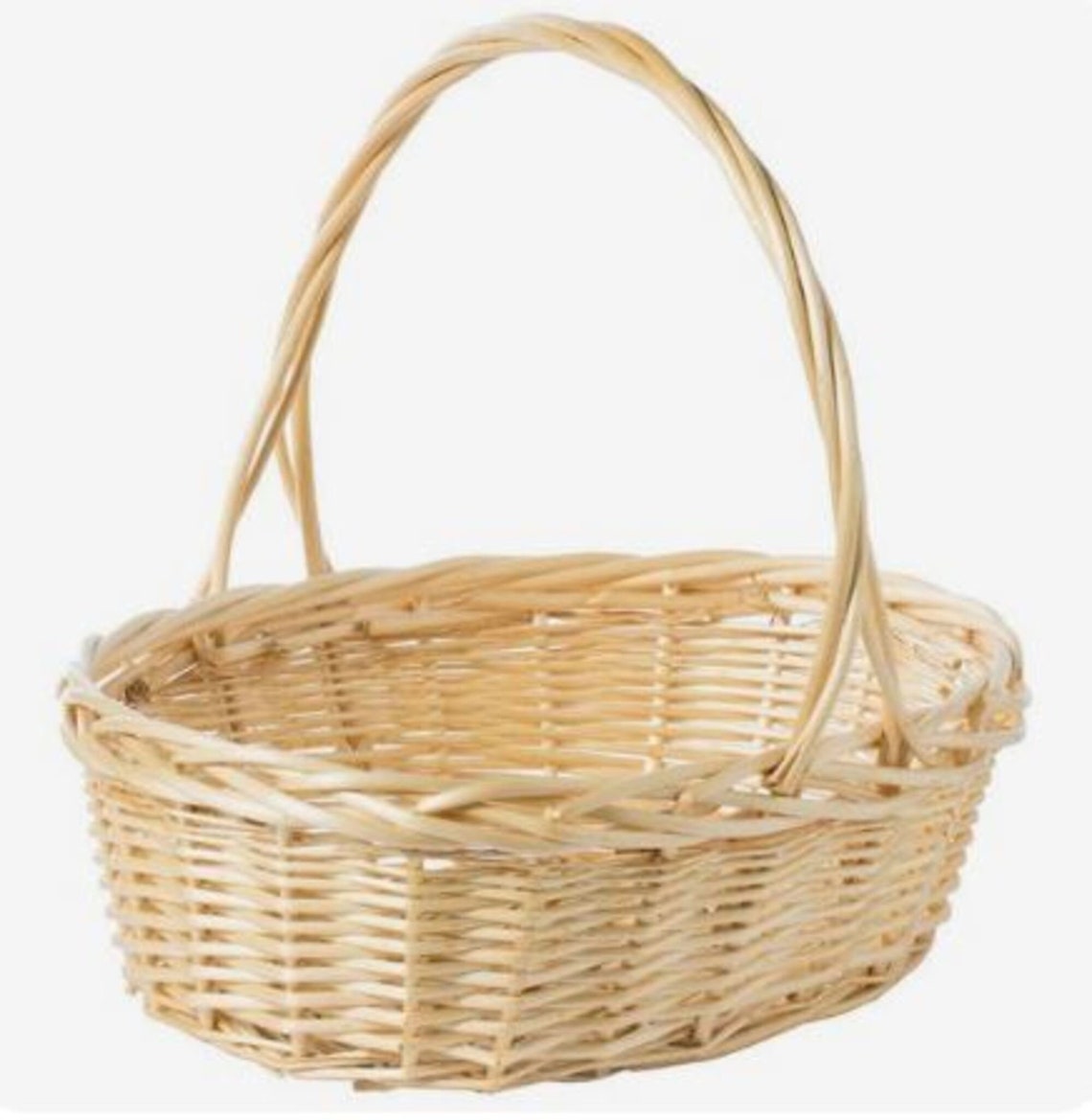 Natural Handmade Cane Shopping Basket fruit basket Etsy