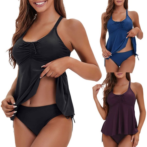 Soft Padded Piece Tankini Swimsuit With Waist Briefs - Etsy
