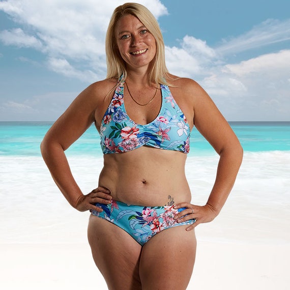Floral Cross Push Up Bikini Set 2022 For Women Halter Beach