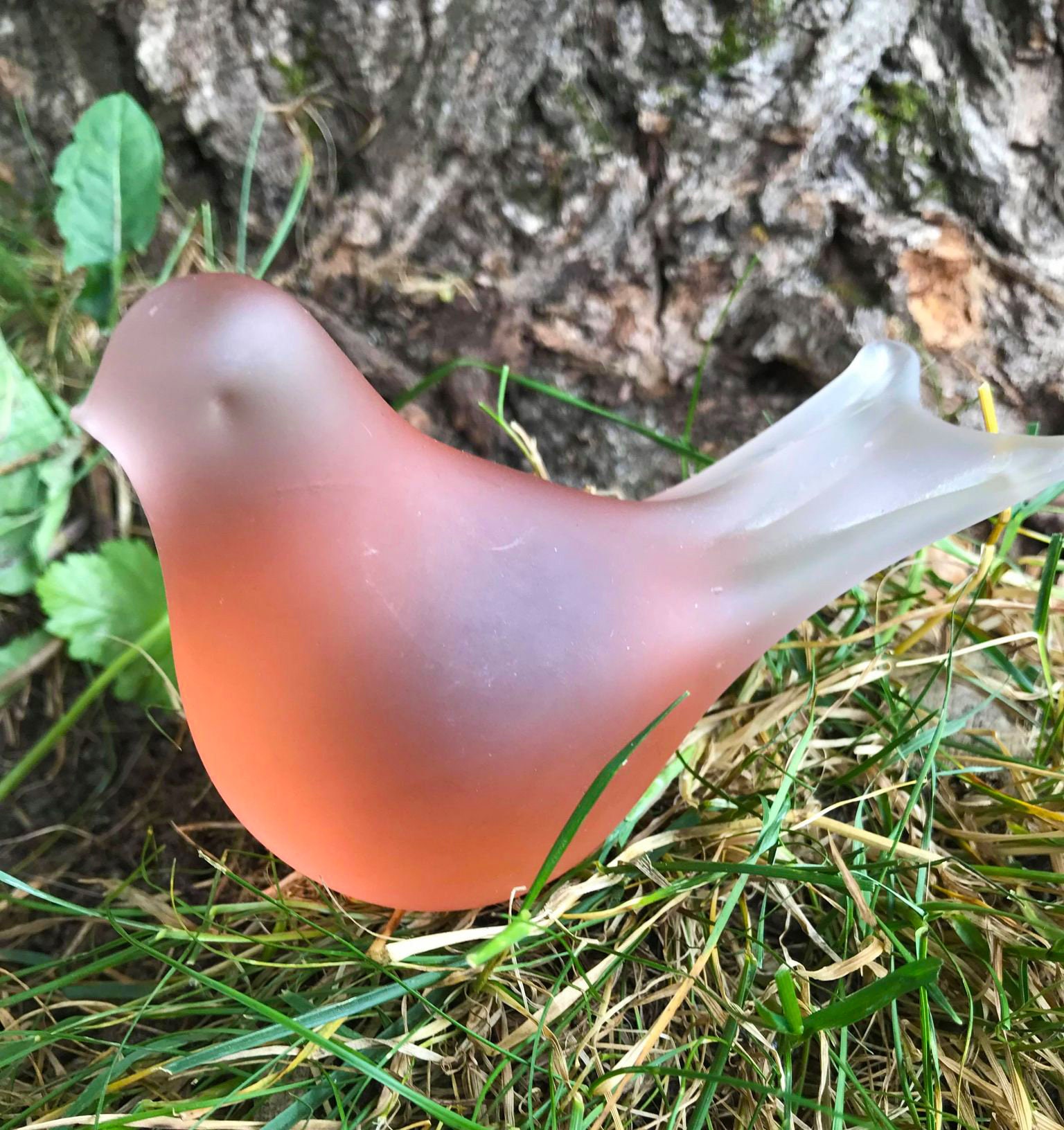 Vintage Pink Glass Bird Paperweight Etsy New Zealand