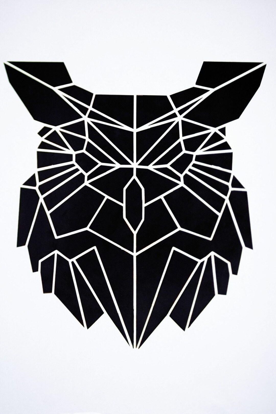 Owl Paper Framed Wall Decoration Geometric Wall Art Hand Cut Paper Wall
