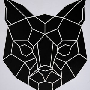 Decorazione murale incorniciata in carta volpe / Arte murale geometrica / Arte della parete di carta tagliata a mano / Artigianato di carta tagliato / Arte murale di design tagliato / Arte murale fatta a mano