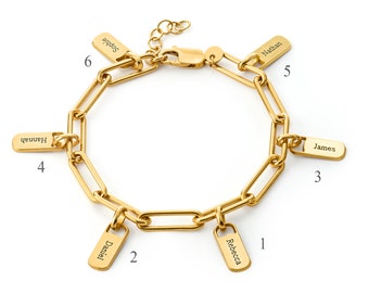 Braccialetto con due cuori e nomi incisi sopra - GAIA BIJOUX