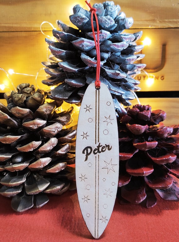 Surfboard Christmas Tree Personalised Decoration Surf