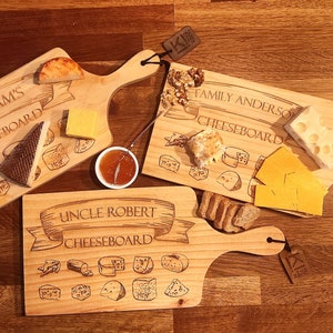 Personalisierte Käseplatte | Personalisiertes Käsebrett | Gravierter Name | Geschenk personalisieren