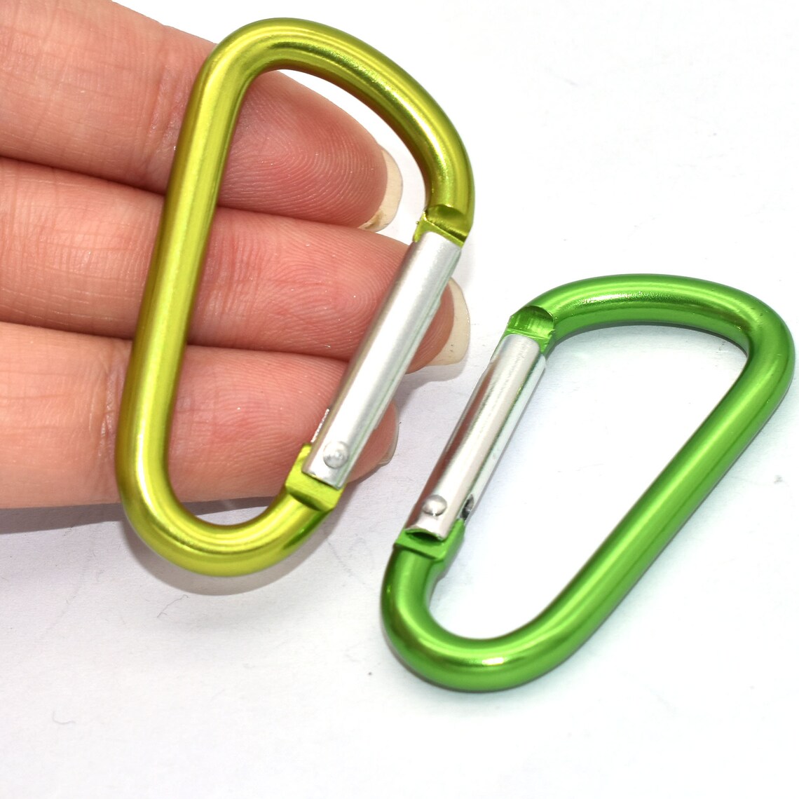 Green Carabiner Clips Adjustable D Buckles Slide Large Solid Etsy UK