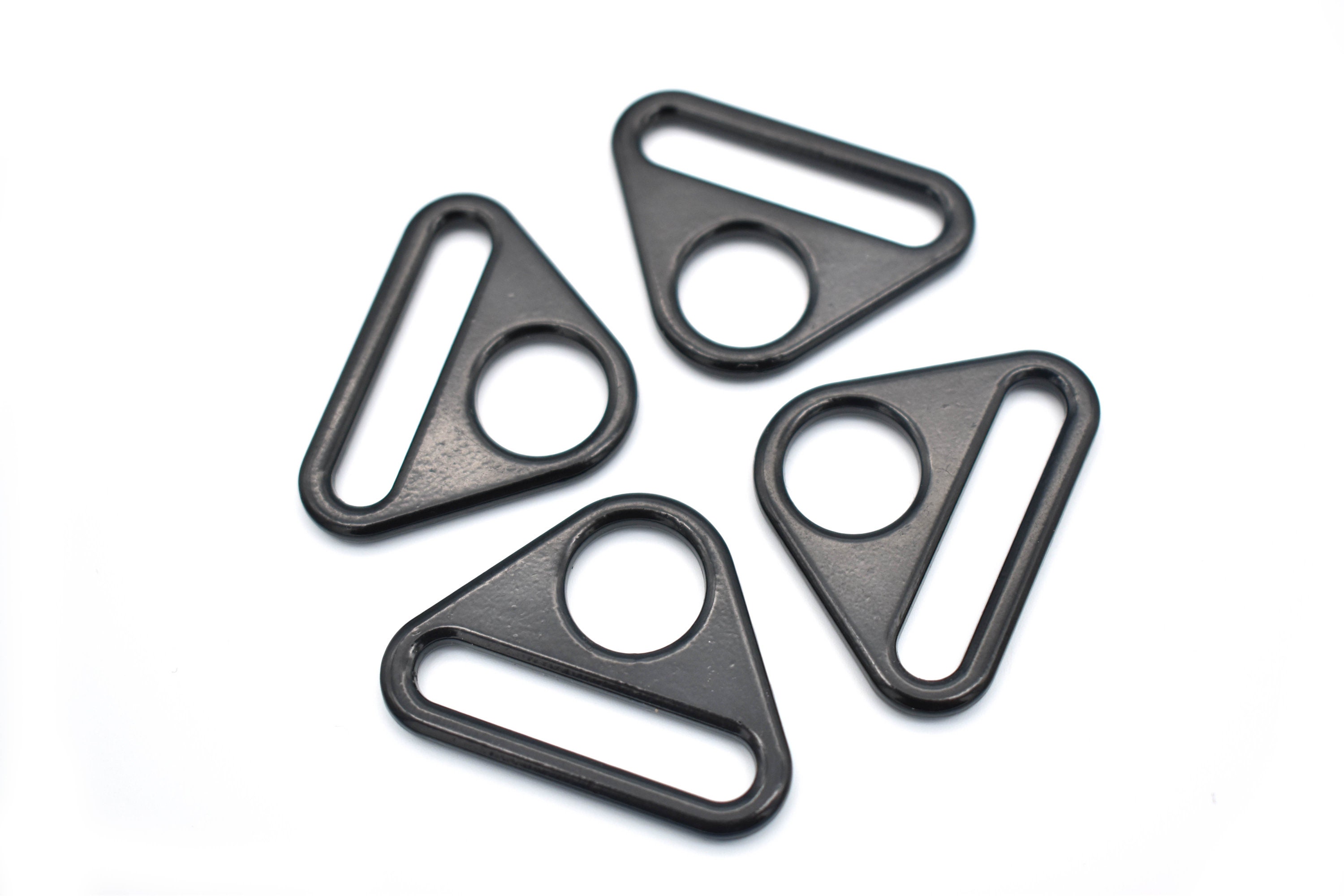 Gun Black Triangle Buckle Triangle Double Ring Strap Connector Etsy