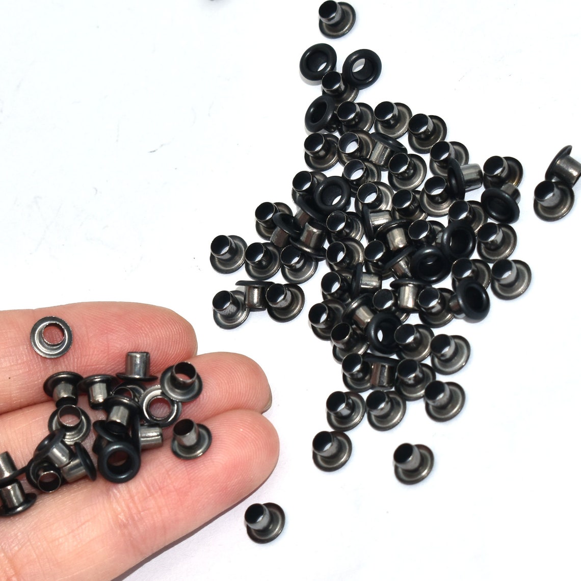 Black Round Eyelets Rivets Repair Hardware Canvas DIY Leather Etsy