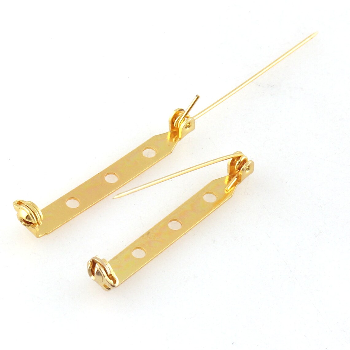 Gold Safety Pins Brooch Decorative Charms Stitches Holder Bar Etsy UK