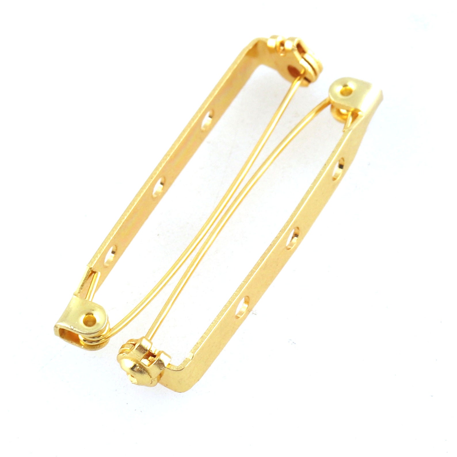 Gold Safety Pins Brooch Decorative Charms Stitches Holder Bar Etsy UK
