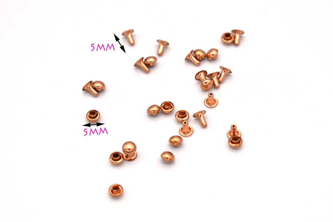 5mm Rivet Tiny Double Caps Rivet Round Rivet Rivet Iron Etsy