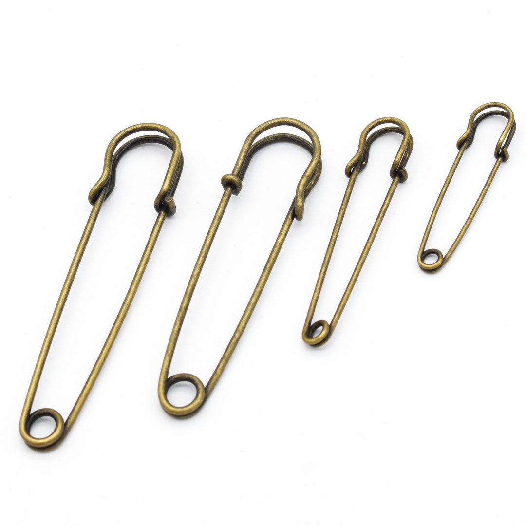 Antique Bronze Safety Pins Brooch Decorative Charms for Etsy