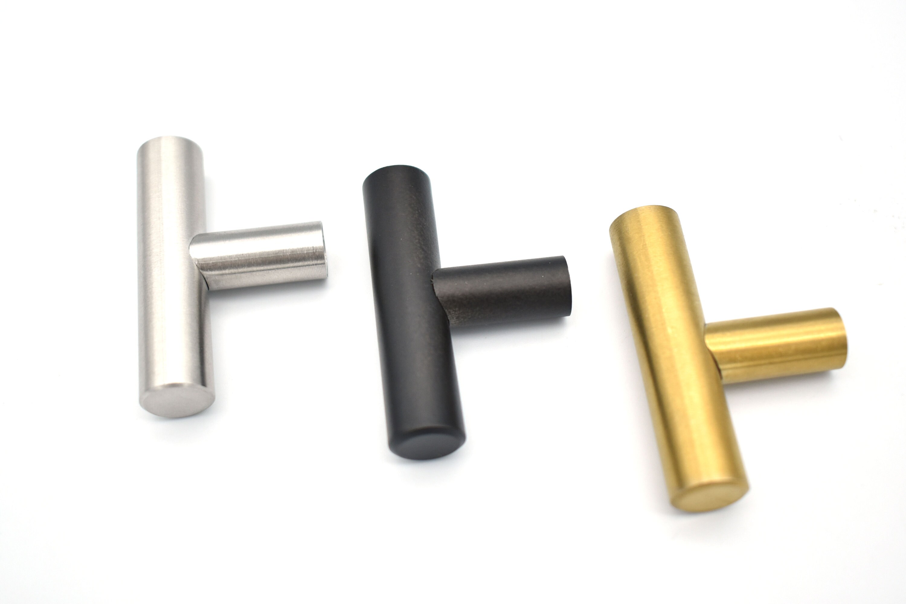 Plata / negro / cobre gabinete perilla maneja asas de cocina | Etsy