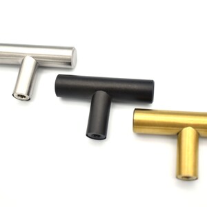 Plata / negro / cobre gabinete perilla maneja asas de cocina | Etsy