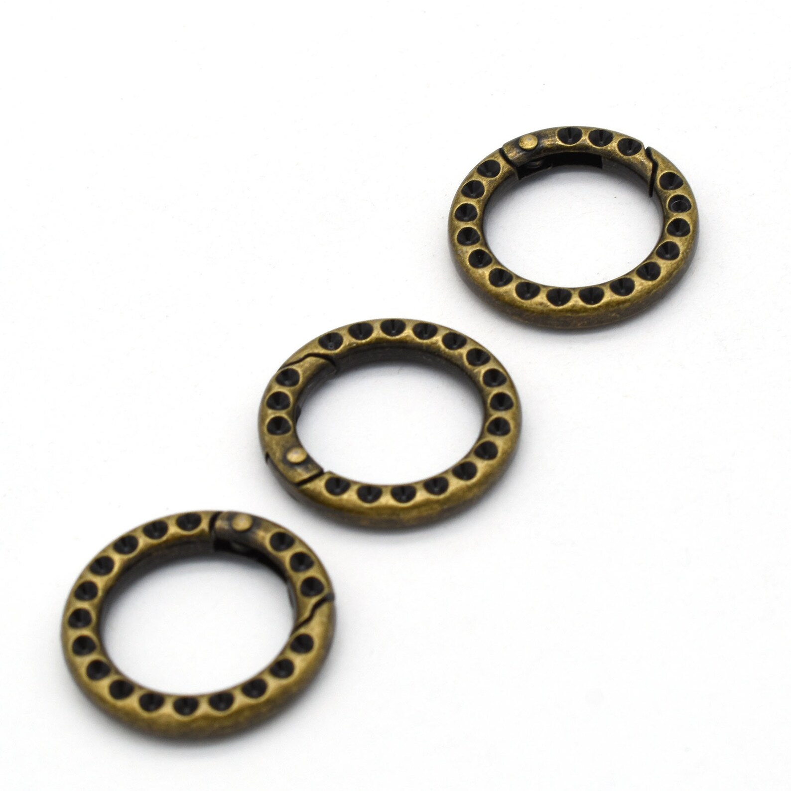 17mm Antiqued Bronze Spring Ring Spring Gate Ring O Ring with Etsy