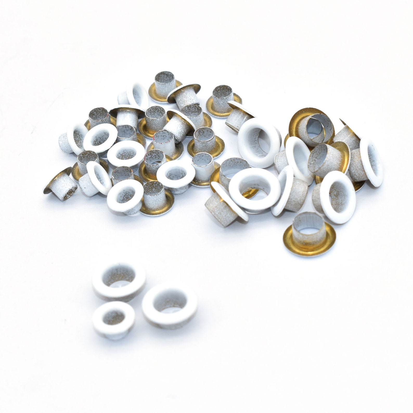 White Round Eyelets Rivets Repair Hardware Canvas DIY Leather Etsy UK