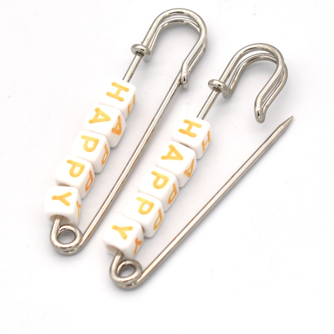 Safety Pins Letters Block Brooch Decorative Charms Jewelry Etsy