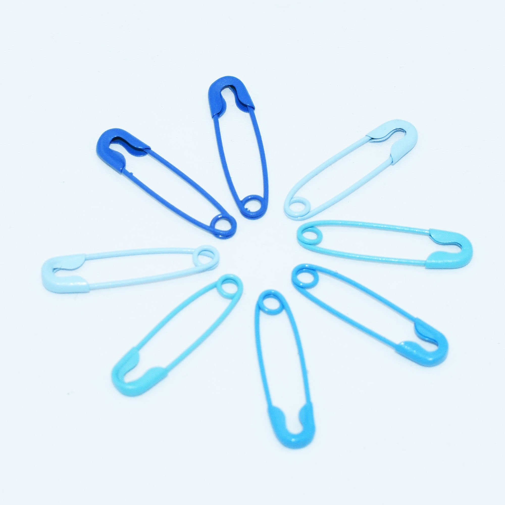 Small Safety Pins Blue Brooch Decorative Charms for Clothes Etsy