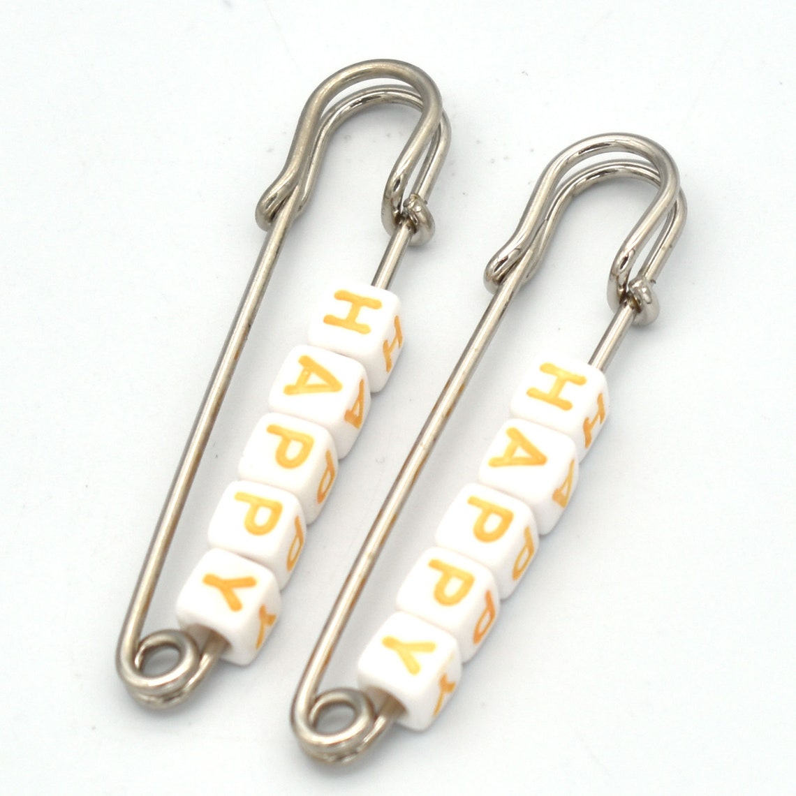 Safety Pins Letters Block Brooch Decorative Charms Jewelry Etsy