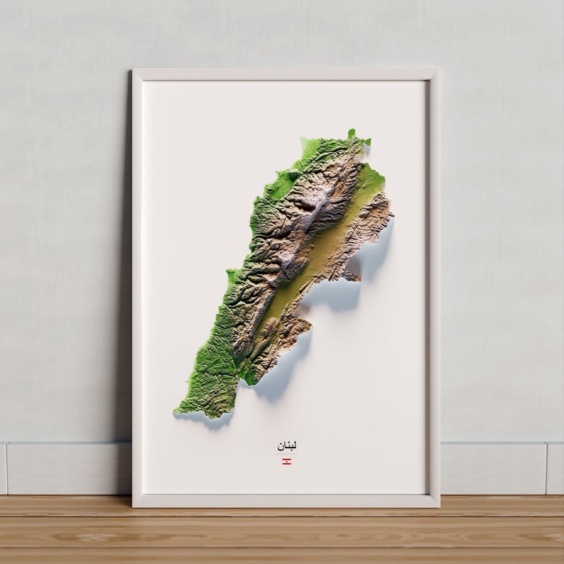 Lebanon. Colored relief map. image 1