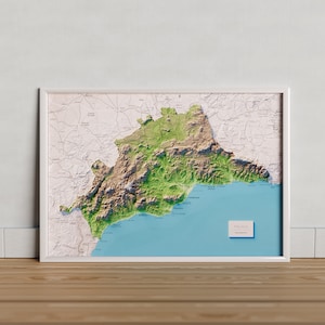 Málaga. Topografische Karte.
