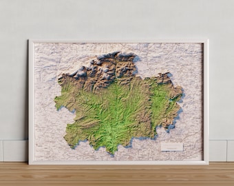 Catalunya Central. Topographic map.