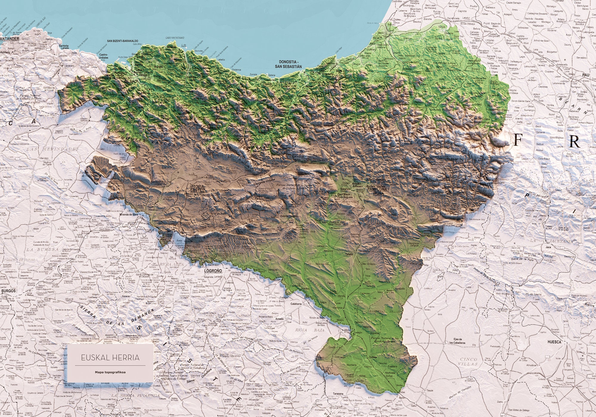 Mapa Euskal Herria Tienda Mapas