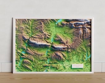 Serra del Montsec. Topographic map.