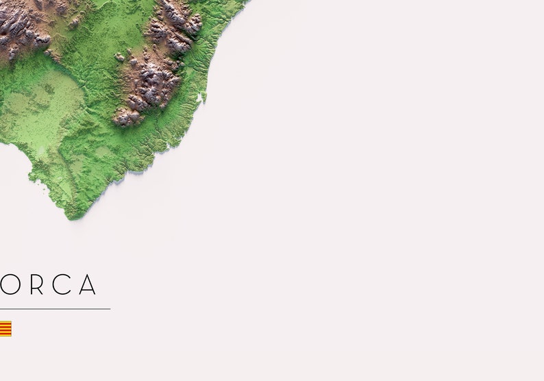 Colored relief map of Mallorca. image 6