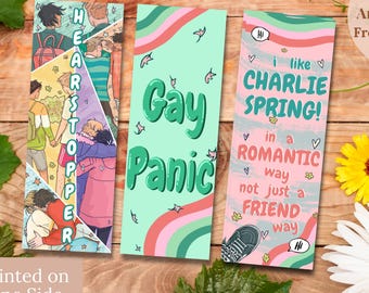 Heartstopper Bookmark Set: 2.5" x 7" Laminated | LGBTQ+ | Graphic Novel | Book lovers