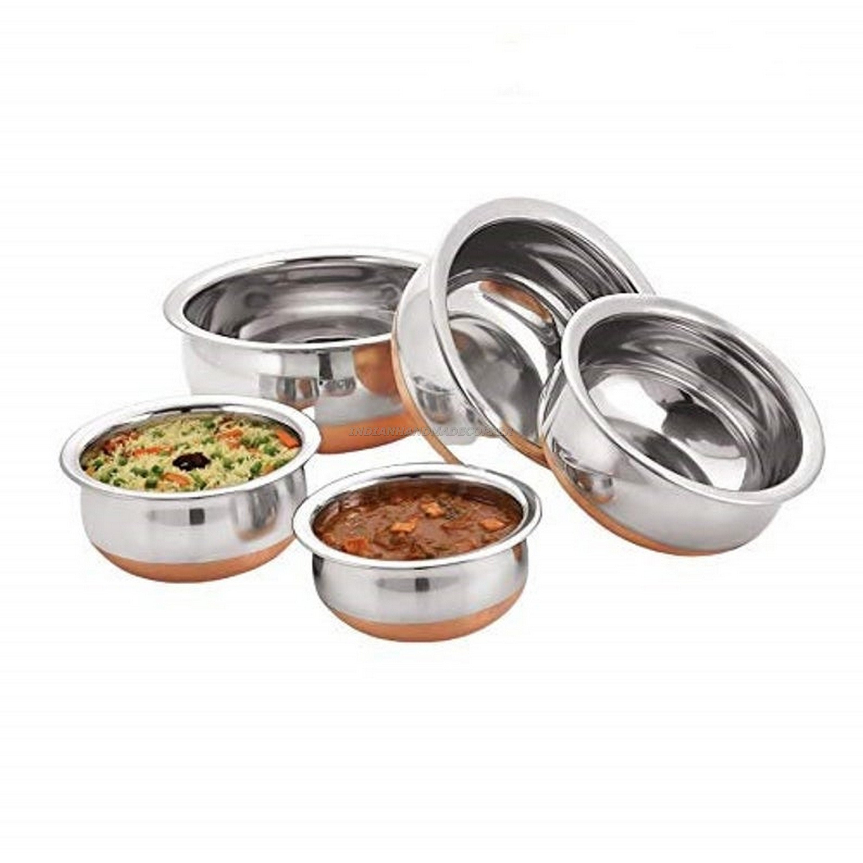 Indian Copper Vegetable Dinner Bowl Serveware Beautiful Handi Etsy