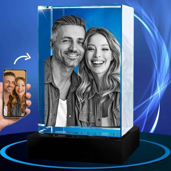 Personalised 3D crystal gift - Let us capture your emotions in one of our 3D Rectangle Laser Crystals that will speak to your heart forever!