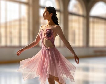 pink figure skating dress LIUHUO Girls Ice Skating Skirt Performance Competition Gradient : Clothing, Shoes & Jewelry A Garden of Elegance in Every Glide Step onto the ice in a blooming masterpiece of softness and flow LIUHUO Pink Figure Skating Dress