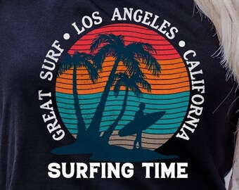 Surf shirt for men , Surf shirt for women, Los Angeles surfing shirt, California surf shirt, Summer beach shirt for men,