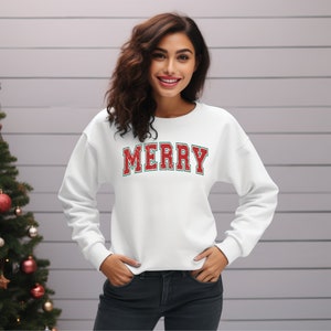 Merry Christmas Crewneck: Unisex Holiday Sweater