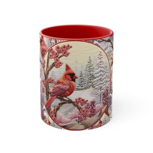 Cardinal Winter Scene Coffee Mug: Remembrance Gift