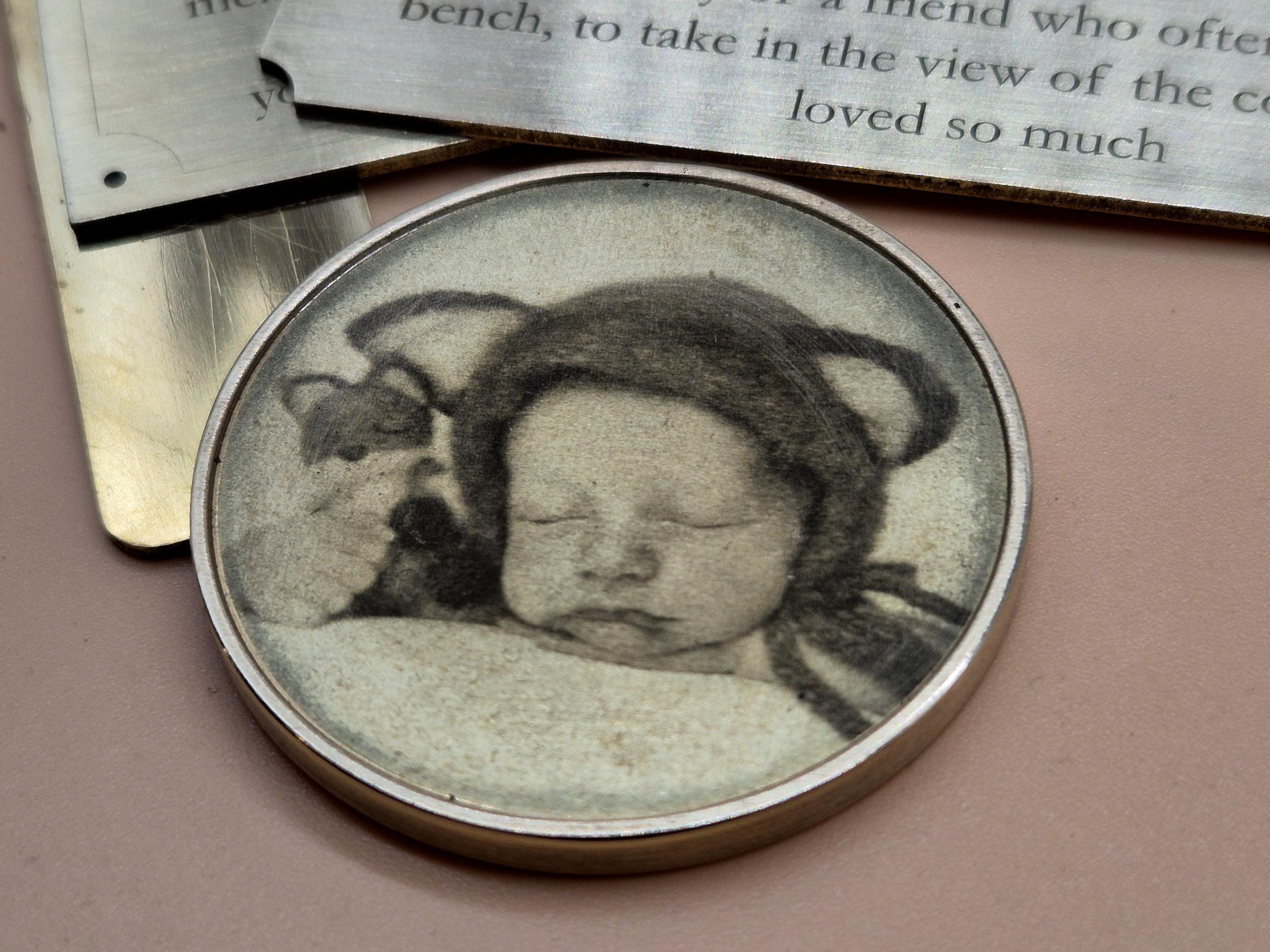 Engraved Brass Family Portrait Coin - Custom Photo - A Unique Photo ...
