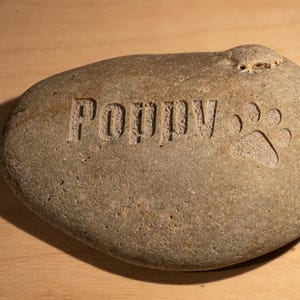 Memorial engraved Stone for Family pet and four legged friend remembrance stone Sympathy gift Memory marker cat and dog memorial stone