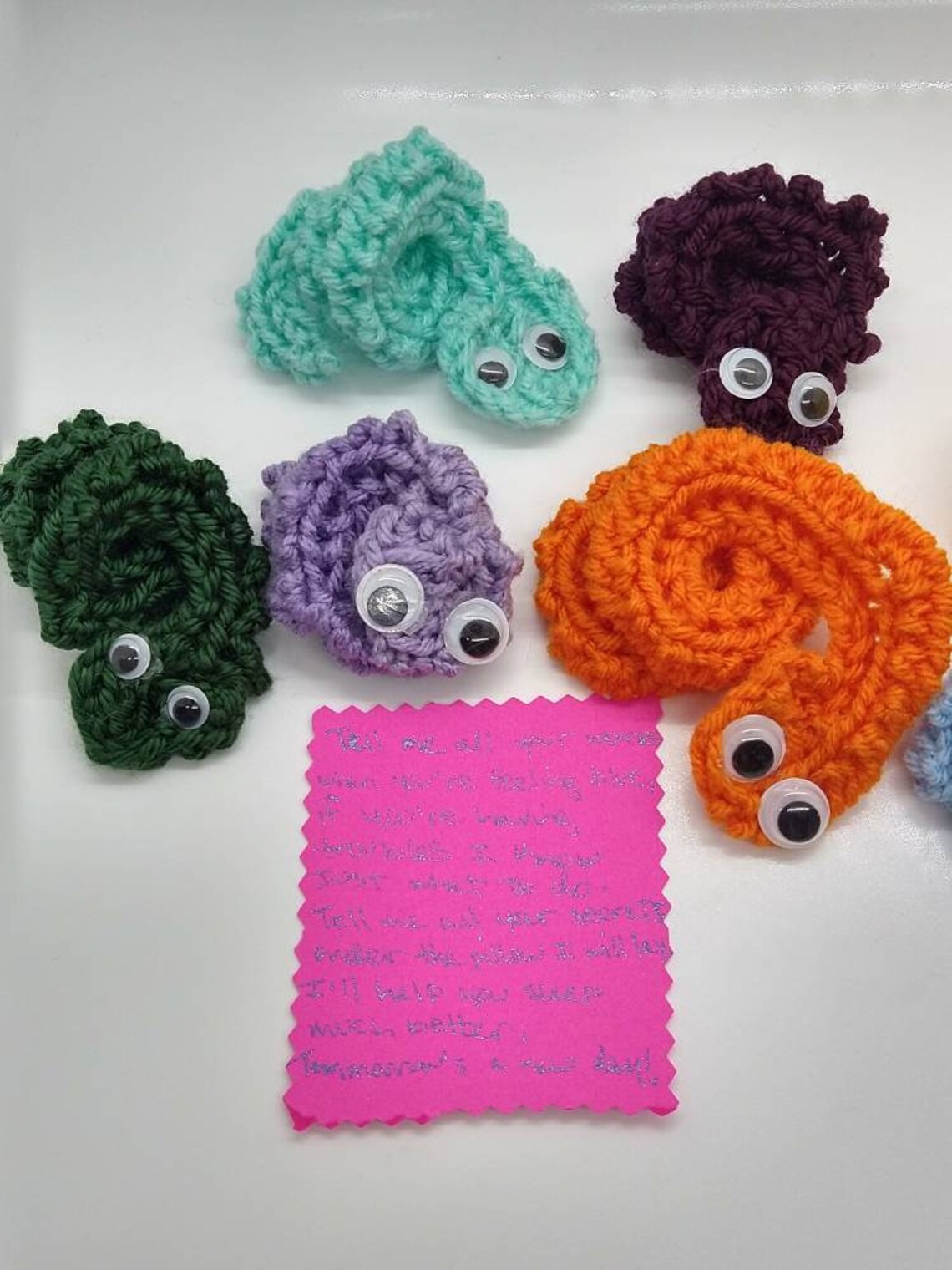 Worry Pet Knit Worry Worm With Poem Loom Knit Wormy Small Etsy Denmark